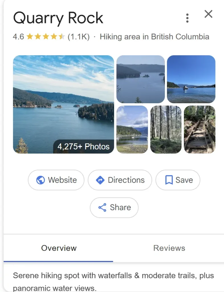 Quarry Rock profile and how to get there