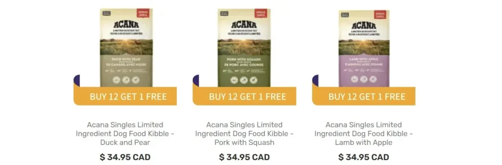 Best Grain-Free Dog Kibble in Canada (2025 Data-Driven Review) 52 Acana Single Proteins Grain free Dog kibble