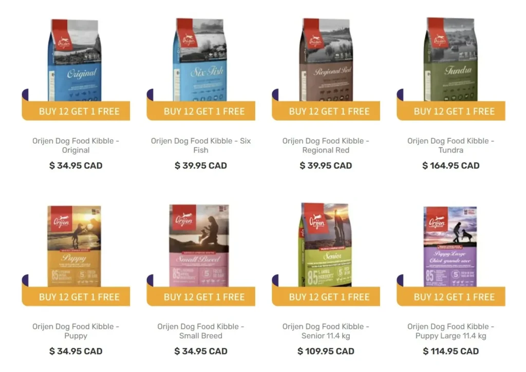 Best Grain-Free Dog Kibble in Canada (2025 Data-Driven Review) 48 Orijen grain-free dog kibble line