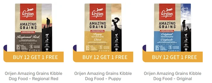 Best Grain-Inclusive Dog Kibble in Canada (2026 Data-Driven Review) 31 Orijen Amazing Grains Grain-Inclusive Dog Kibble at Moonlight Pet Store